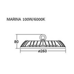 Alternative view of โคมไฮเบย์LED MARINA 100W BEC